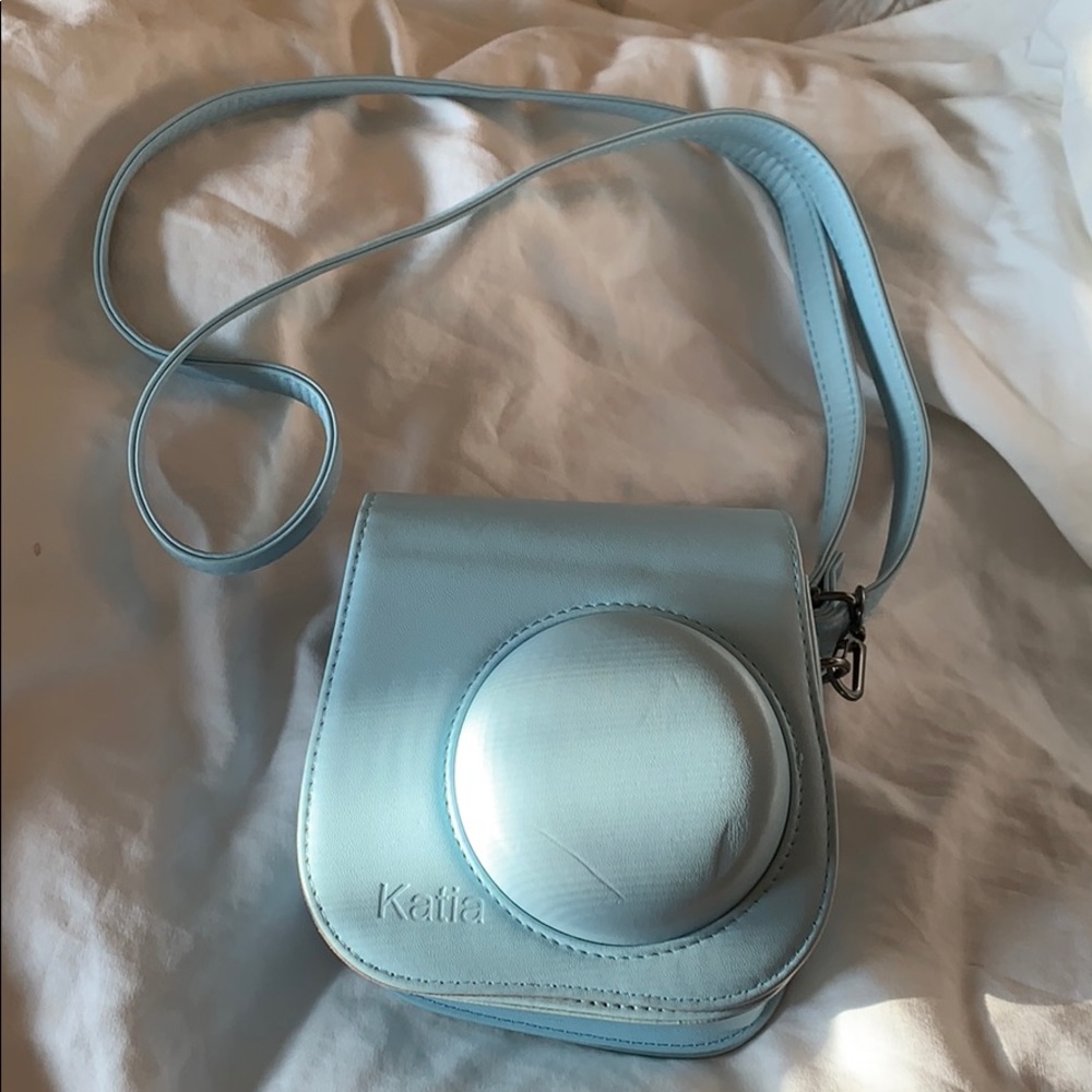 Light blue insta mini 8 Polaroid case